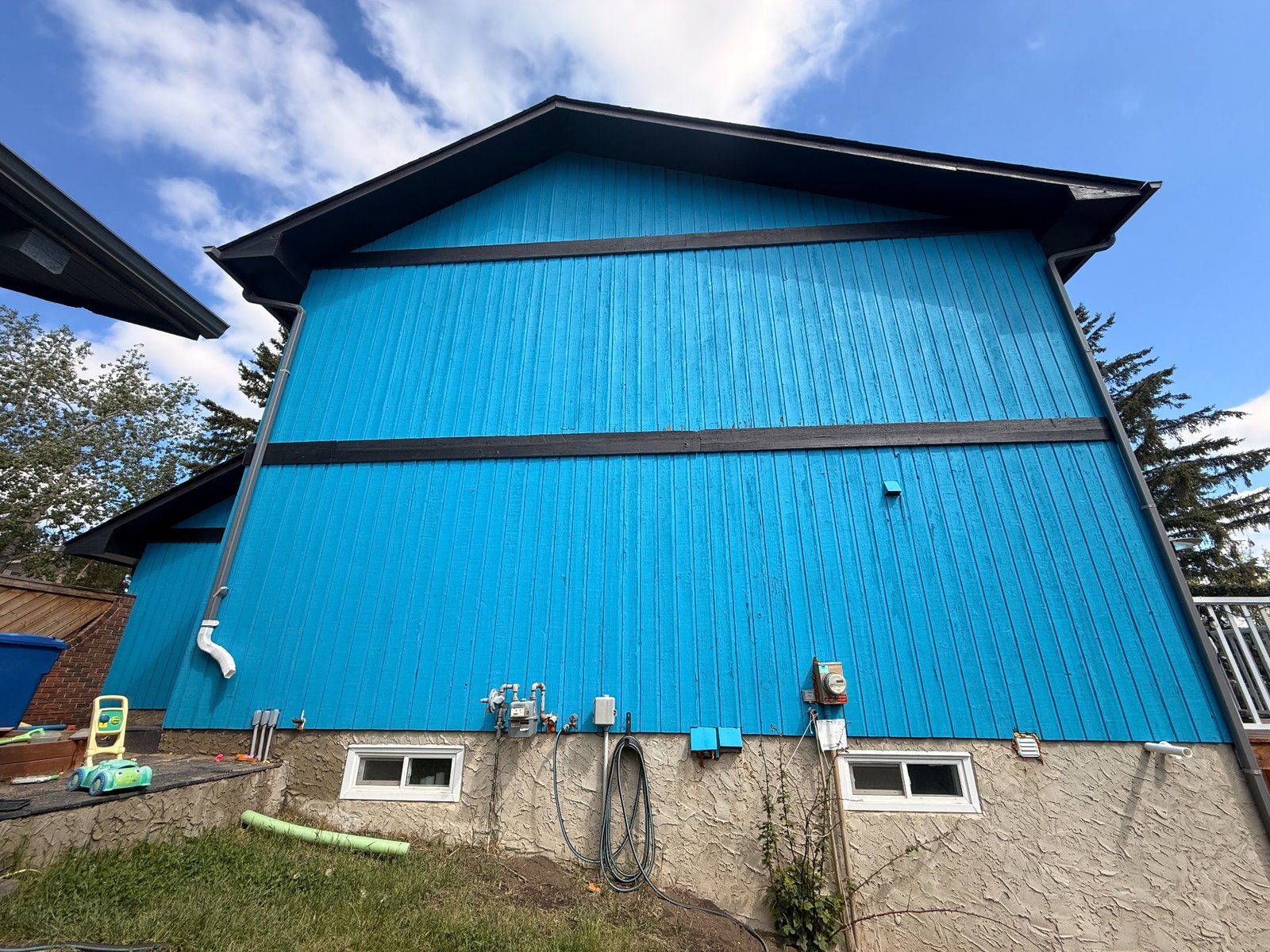 Full side elevation before renovation