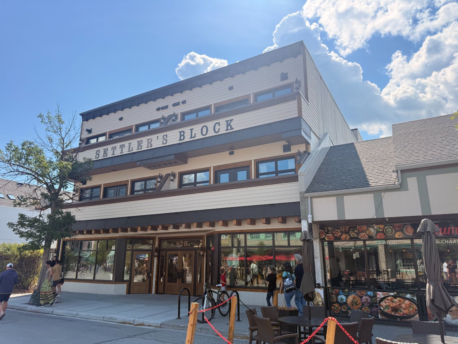 Completed front elevation of commercial project